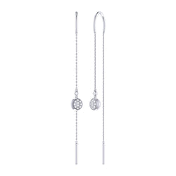 Moonlit Phases Tack-In Diamond Earrings in Sterling Silver