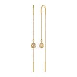 Moonlit Phases Tack-In Diamond Earrings in 14K Yellow Gold