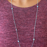 Lucky Star Layered Diamond Necklace in 14K White Gold