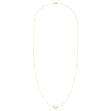 Midnight Crescent Layered Diamond Necklace in 14K Yellow Gold Vermeil on Sterling Silver