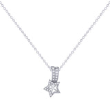 Wishing Star Diamond Pendant Necklace in 14K White Gold