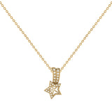 Wishing Star Diamond Pendant Necklace in 14K Gold Vermeil on Sterling Silver