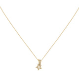 Wishing Star Diamond Pendant Necklace in 14K Gold Vermeil on Sterling Silver