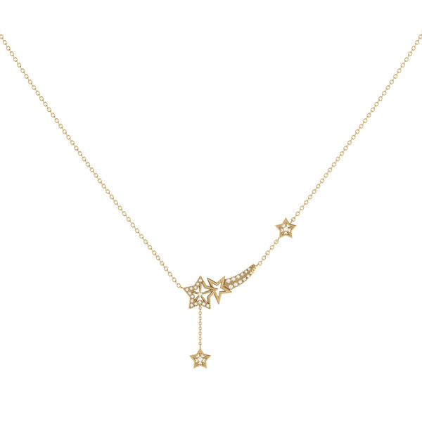 Starlight Diamond Drop Necklace in 14K Gold Vermeil on Sterling Silver