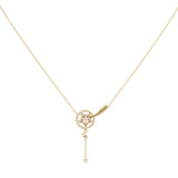 Stella Comet Diamond Drop Necklace in 14K Yellow Gold