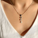 Moon Transformation Diamond Necklace in Sterling Silver