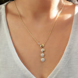 Moon Transformation Diamond Necklace in 14K Yellow Gold Vermeil on Sterling Silver