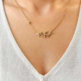 Starburst Constellation Diamond Necklace in 14K Yellow Gold Vermeil on Sterling Silver