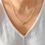 Starkissed Moon Diamond Necklace in 14K Yellow Gold Vermeil on Sterling Silver