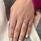 Supernova Star Diamond Ring in Sterling Silver