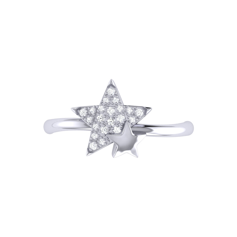 Dazzling Starkissed Duo Diamond Ring in Sterling Silver