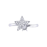 Dazzling Starkissed Duo Diamond Ring in 14K White Gold