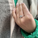 Dazzling Starkissed Duo Diamond Ring in 14K White Gold