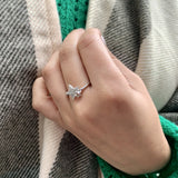 Dazzling Starkissed Duo Diamond Ring in 14K White Gold