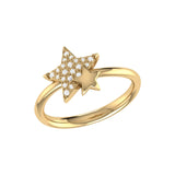 Dazzling Starkissed Duo Diamond Ring in 14K Yellow Gold Vermeil on Sterling Silver