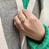 Dazzling Starkissed Duo Diamond Ring in 14K Yellow Gold Vermeil on Sterling Silver