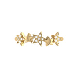Sparkling Starry Lane Diamond Ring in 14K Yellow Gold Vermeil on Sterling Silver