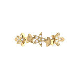 Sparkling Starry Lane Diamond Ring in 14K Yellow Gold