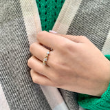 Sparkling Starry Lane Diamond Ring in 14K Yellow Gold Vermeil on Sterling Silver
