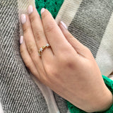 Sparkling Starry Lane Diamond Ring in 14K Yellow Gold Vermeil on Sterling Silver