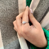 Dazzling Star Bezel Diamond Ring in Sterling Silver