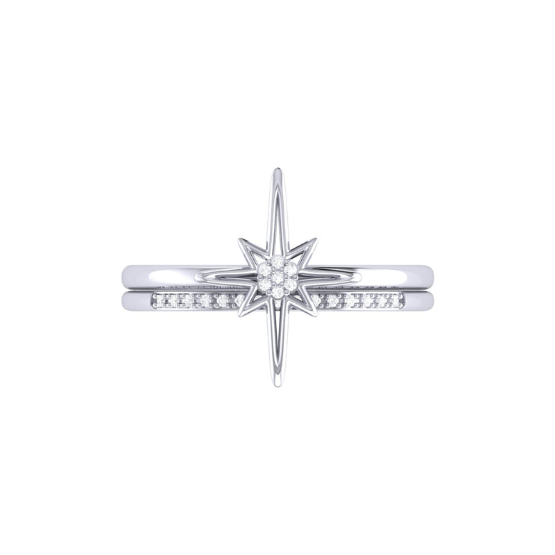 North Star Detachable Diamond Ring in Sterling Silver