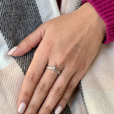 North Star Detachable Diamond Ring in 14K White Gold