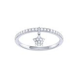 Starkissed Diamond Charm Ring in 14K White Gold