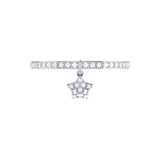 Starkissed Diamond Charm Ring in 14K White Gold