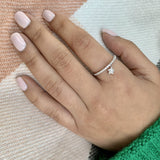 Starkissed Diamond Charm Ring in 14K White Gold