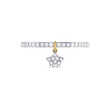 Starkissed Diamond Charm Ring in 14K Yellow Gold Vermeil on Sterling Silver