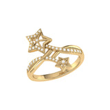 Stars Entwined Diamond Ring in 14K Gold Vermeil on Sterling Silver