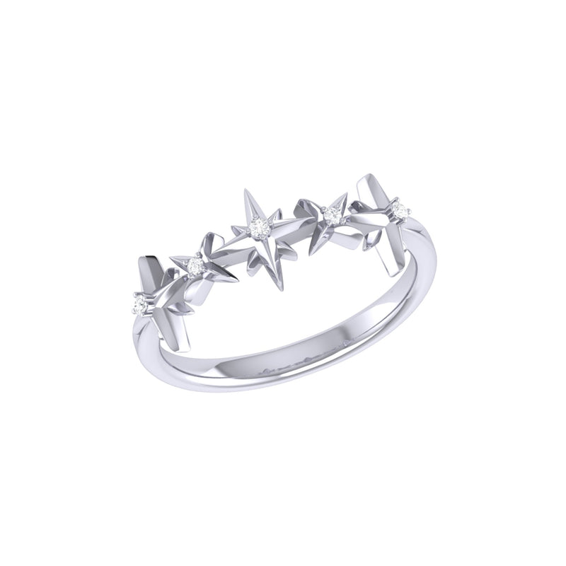 Starry Lane Diamond Ring in Sterling Silver