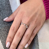 Starry Lane Diamond Ring in 14K White Gold