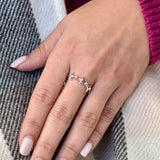 Starry Lane Diamond Ring in Sterling Silver