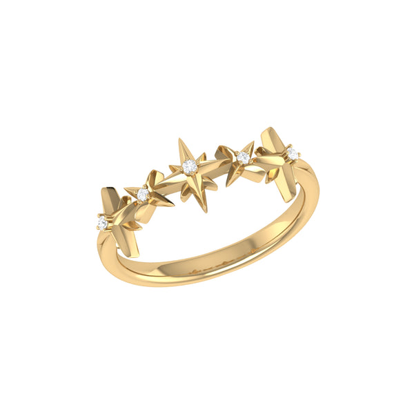 Starry Lane Diamond Ring in 14K Yellow Gold Vermeil on Sterling Silver