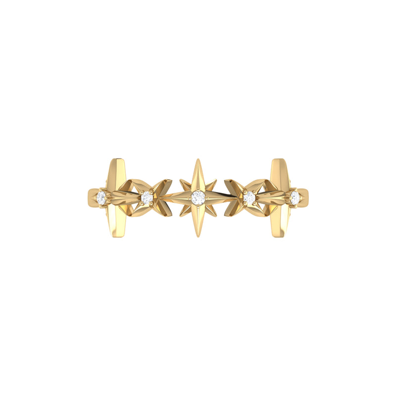 Starry Lane Diamond Ring in 14K Yellow Gold Vermeil on Sterling Silver