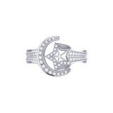 Luna Comet Diamond Ring in Sterling Silver