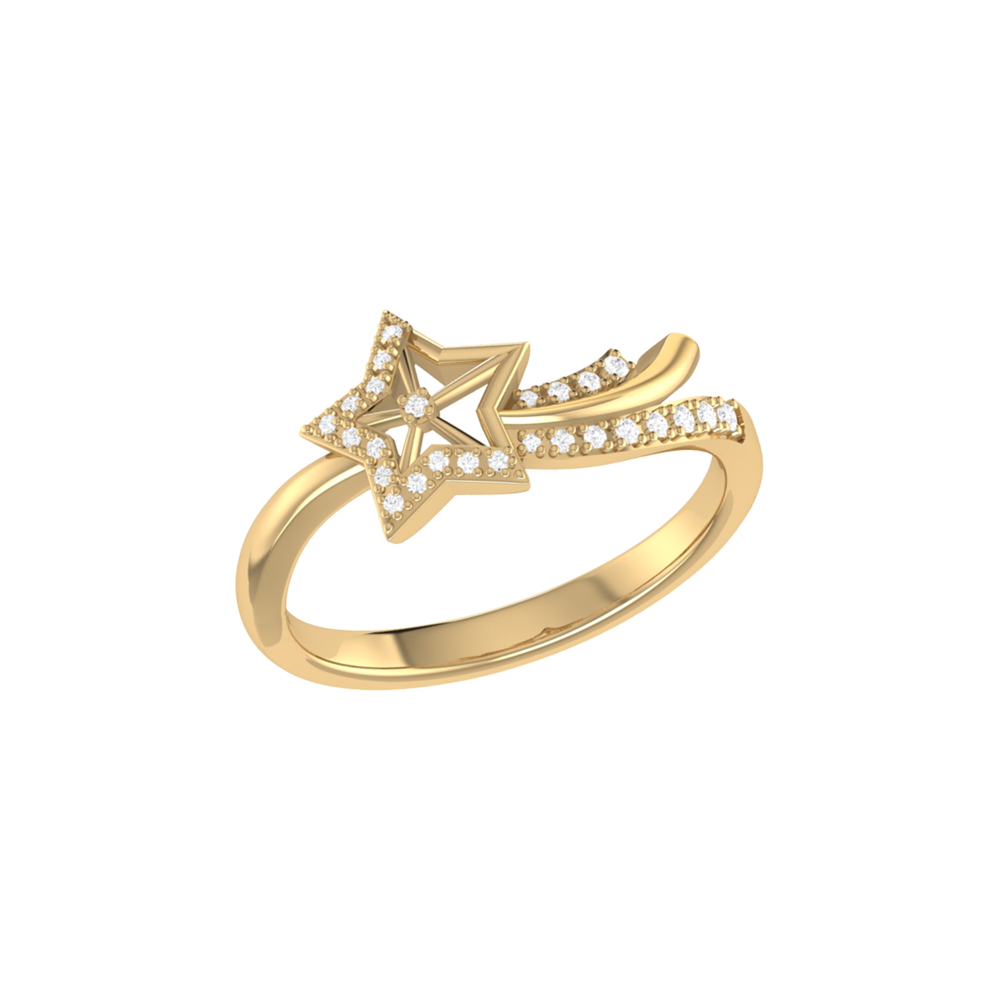 NEW Silver Diamond Shooting Star Ring Size outlet 7