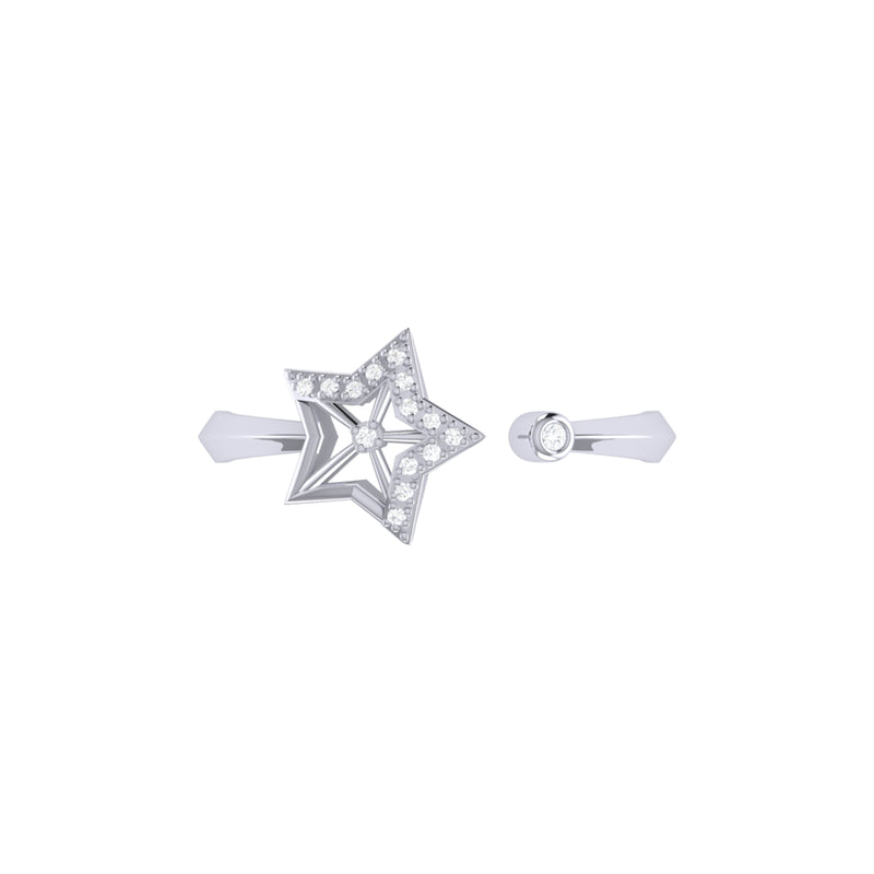 Wish Upon A Star Diamond Ring in Sterling Silver