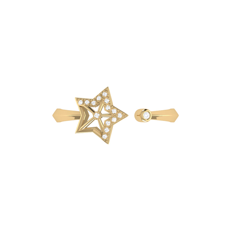 Wish Upon A Star Diamond Ring in 14K Yellow Gold