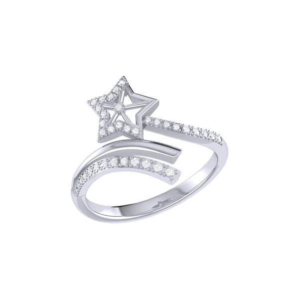 Star Spangled Night Diamond Ring in Sterling Silver