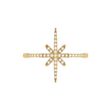 Twinkle Star Diamond Ring in 14K Yellow Gold Vermeil on Sterling Silver