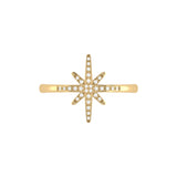 North Star Diamond Ring in 14K Yellow Gold