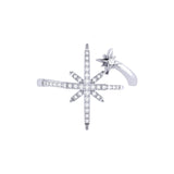 North Star Duo Diamond Ring in Sterling Silver