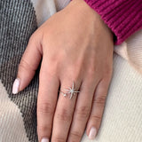 North Star Duo Diamond Ring in Sterling Silver