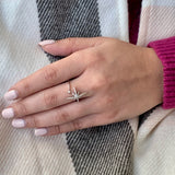 North Star Duo Diamond Ring in Sterling Silver
