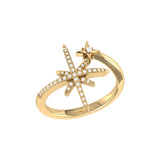 North Star Duo Diamond Ring in 14K Yellow Gold Vermeil on Sterling Silver