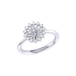 Starburst Diamond Ring in 14K White Gold