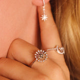 Starburst Diamond Ring in 14K White Gold